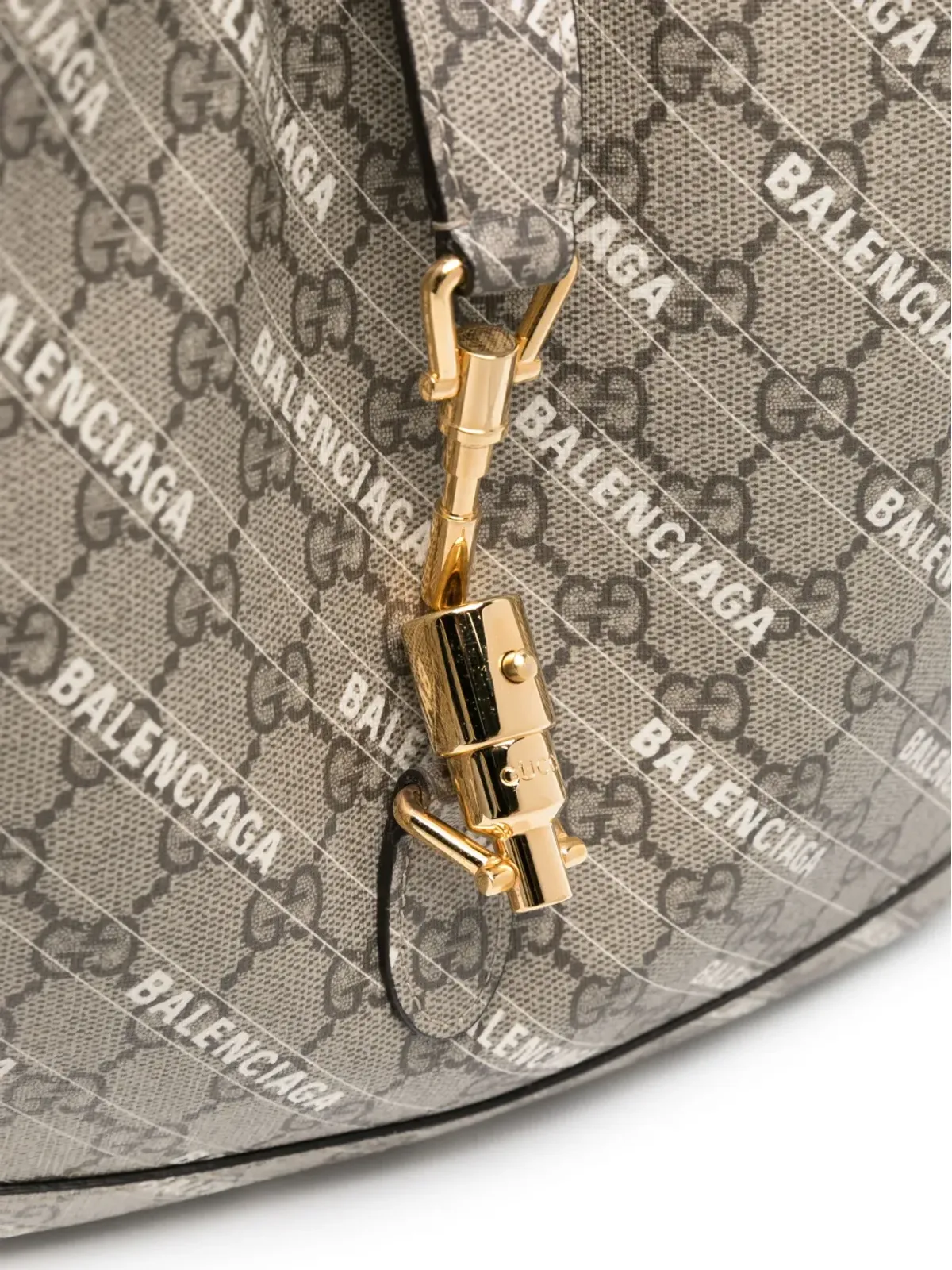 Gucci ビンテージ × Balenciaga ザ・ハッカープロジェクト GG Supreme Jackie 1961 トートバッグ - ニュートラル系 - 画像4