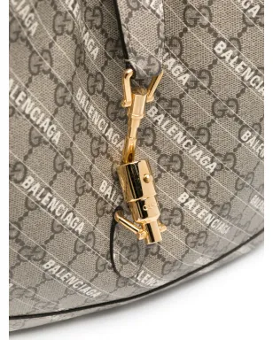 Gucci ビンテージ × Balenciaga ザ・ハッカープロジェクト GG Supreme Jackie 1961 トートバッグ - ニュートラル系 - サムネイル4