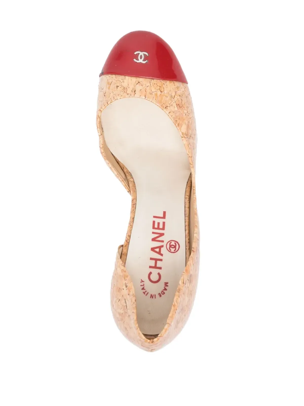 CHANEL ビンテージ 100mm コントラストつま先パンプス - ブラウン - 画像4