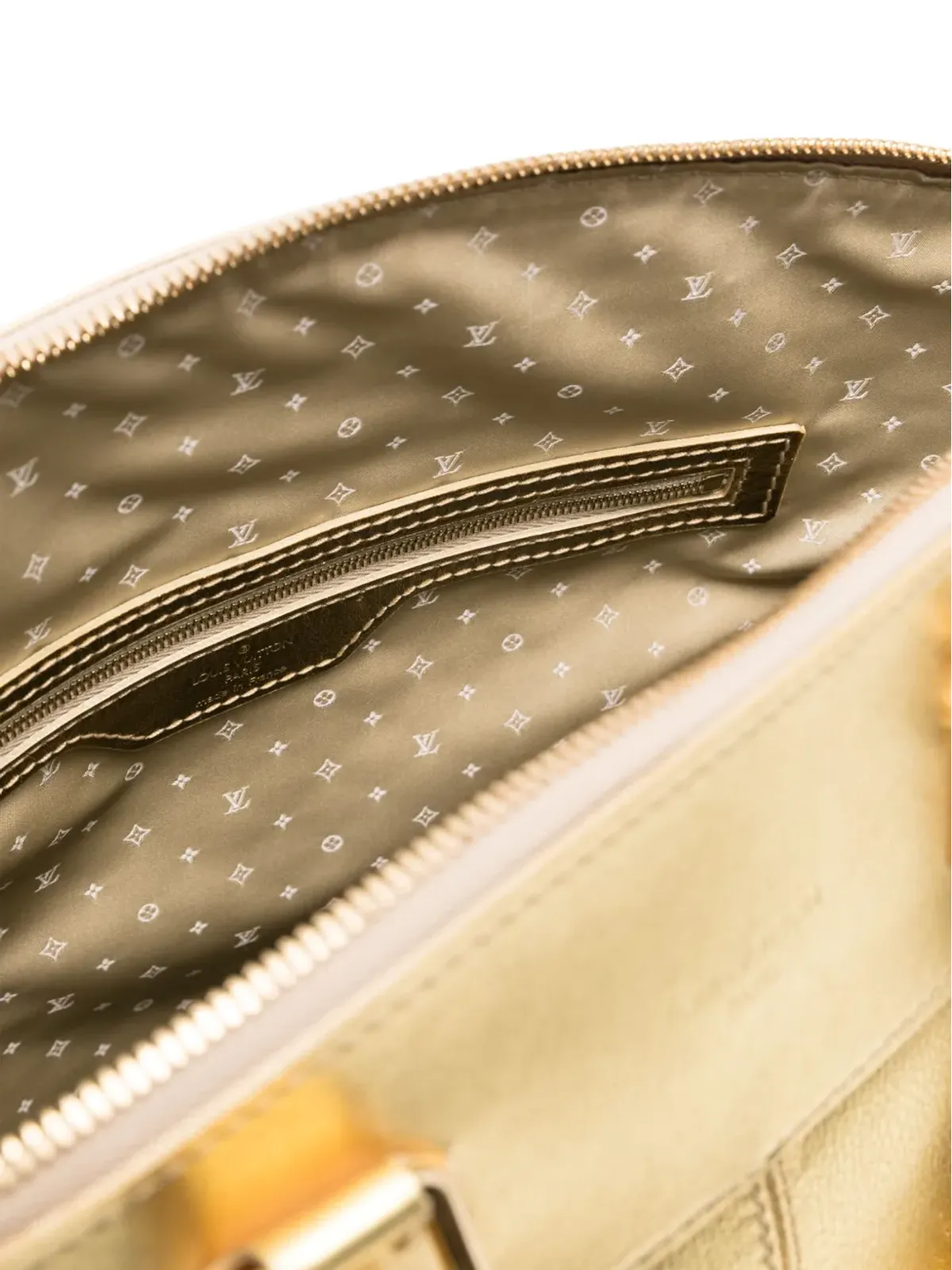 ビンテージ Louis Vuitton ロックイット MM トートバッグ ゴールド - 画像5