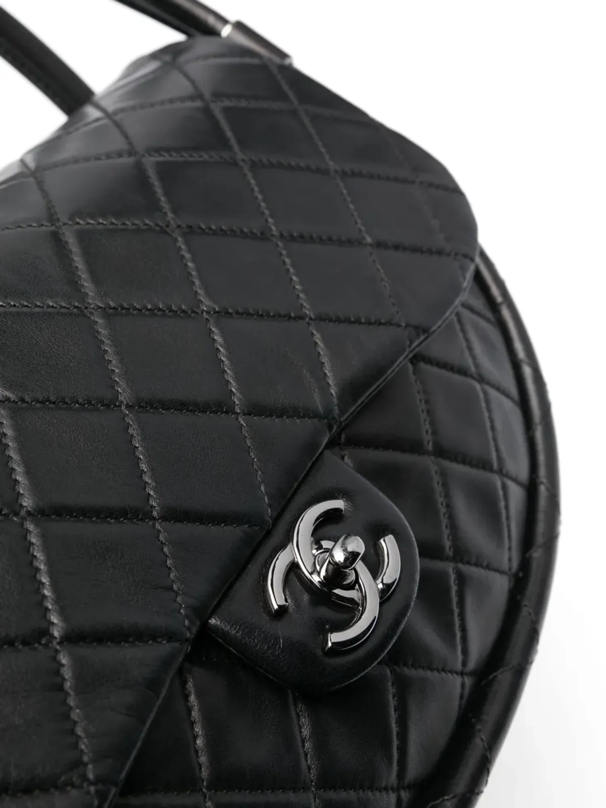 CHANEL ビンテージ 2013年 フラフープ トートバッグ - ブラック - 画像4