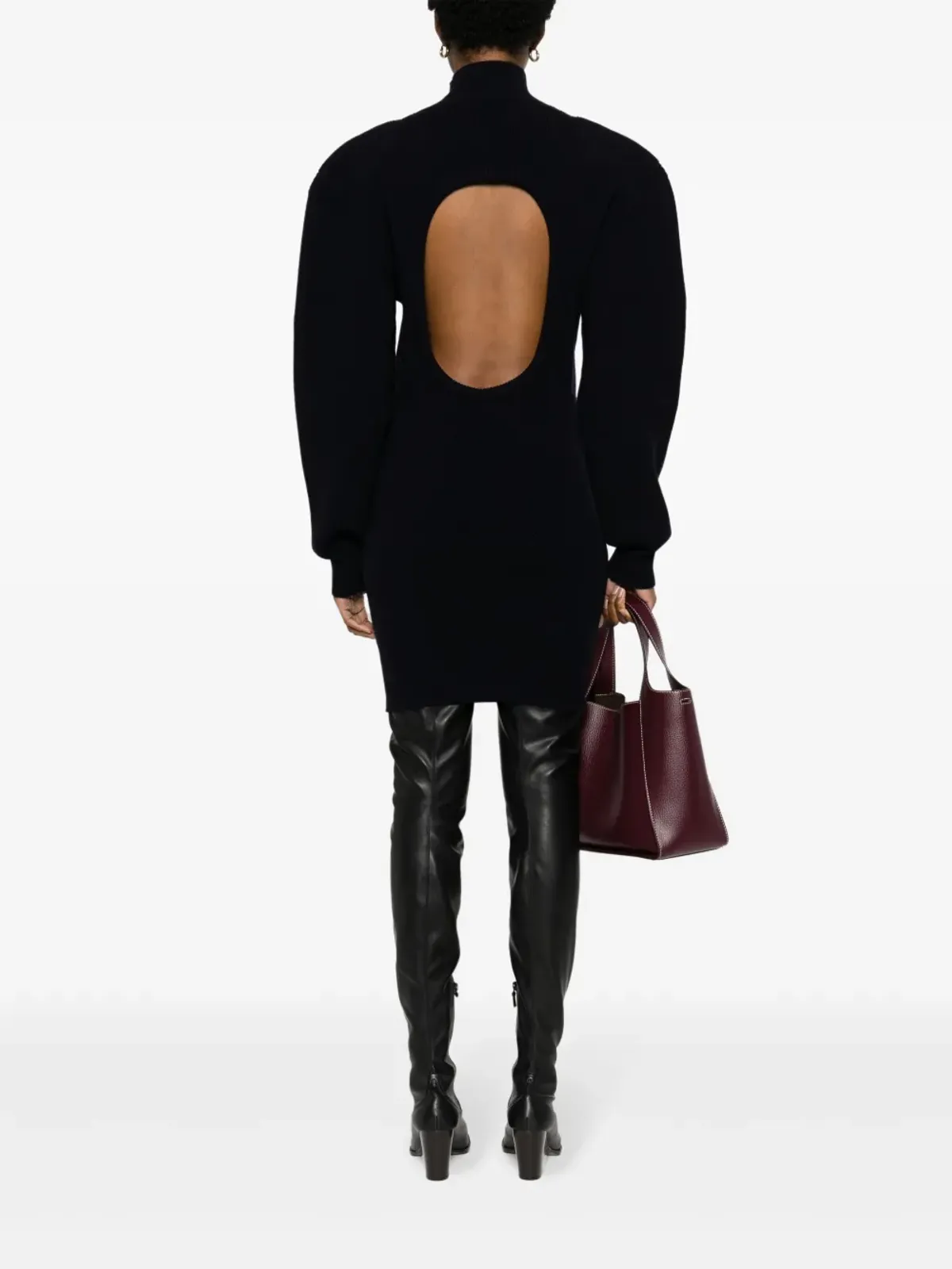 Stella McCartney ハイネックバックレス ドレス - ブルー - 画像2