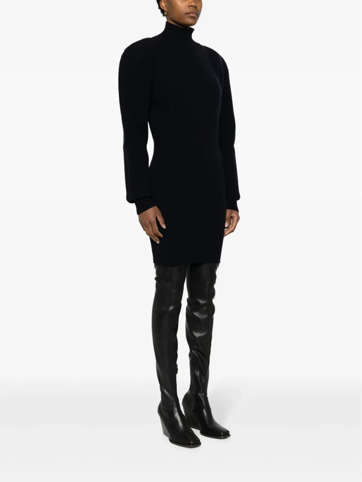 Stella McCartney ハイネックバックレス ドレス - ブルー - 画像4