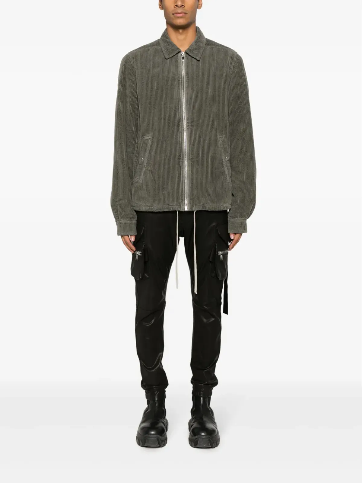 Rick Owens DRKSHDW コーデュロイ シャツジャケット - グレー - 画像2