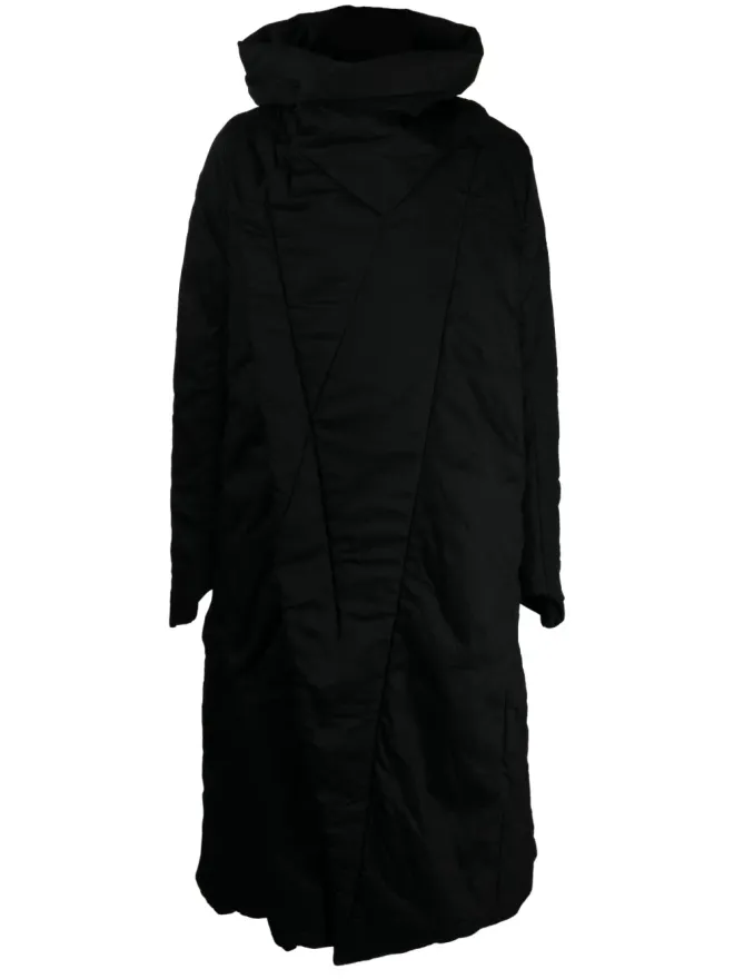 JULIUS Julius ボンデッドシームフード付きパディッドコート - ブラックの商品画像