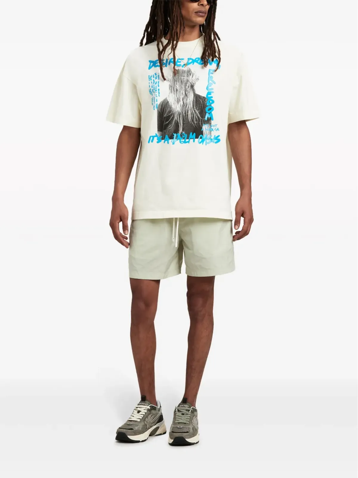 Palm Angels オアシス コットン Tシャツ - ホワイト - 画像2