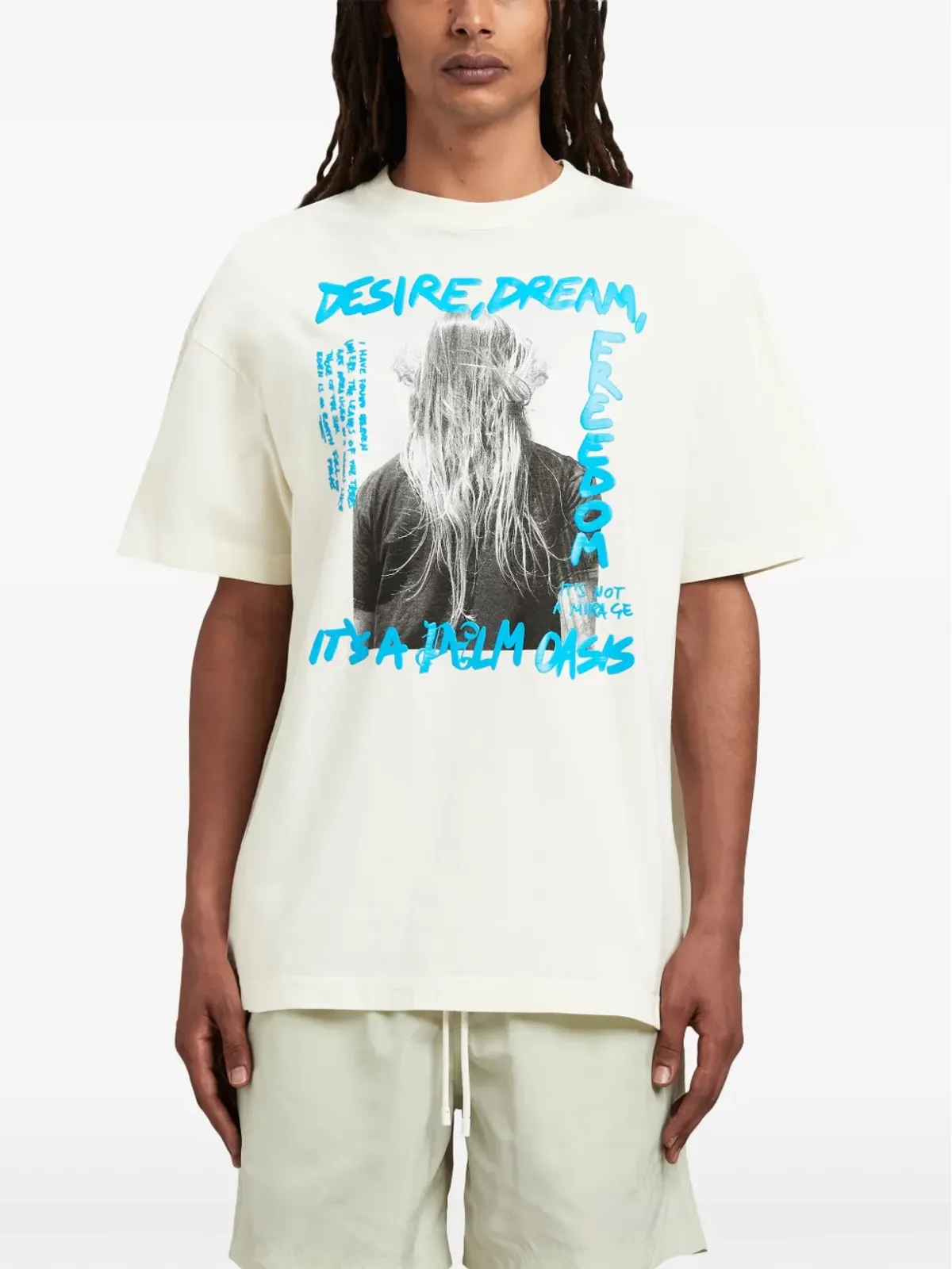 Palm Angels オアシス コットン Tシャツ - ホワイト - 画像3