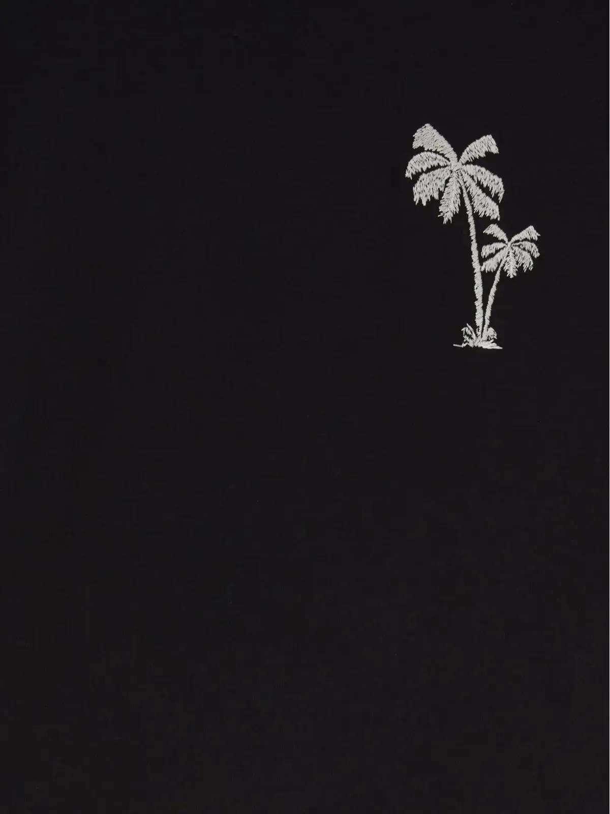 Palm Angels パーム刺繍クロップドTシャツ - ブラック - 画像3