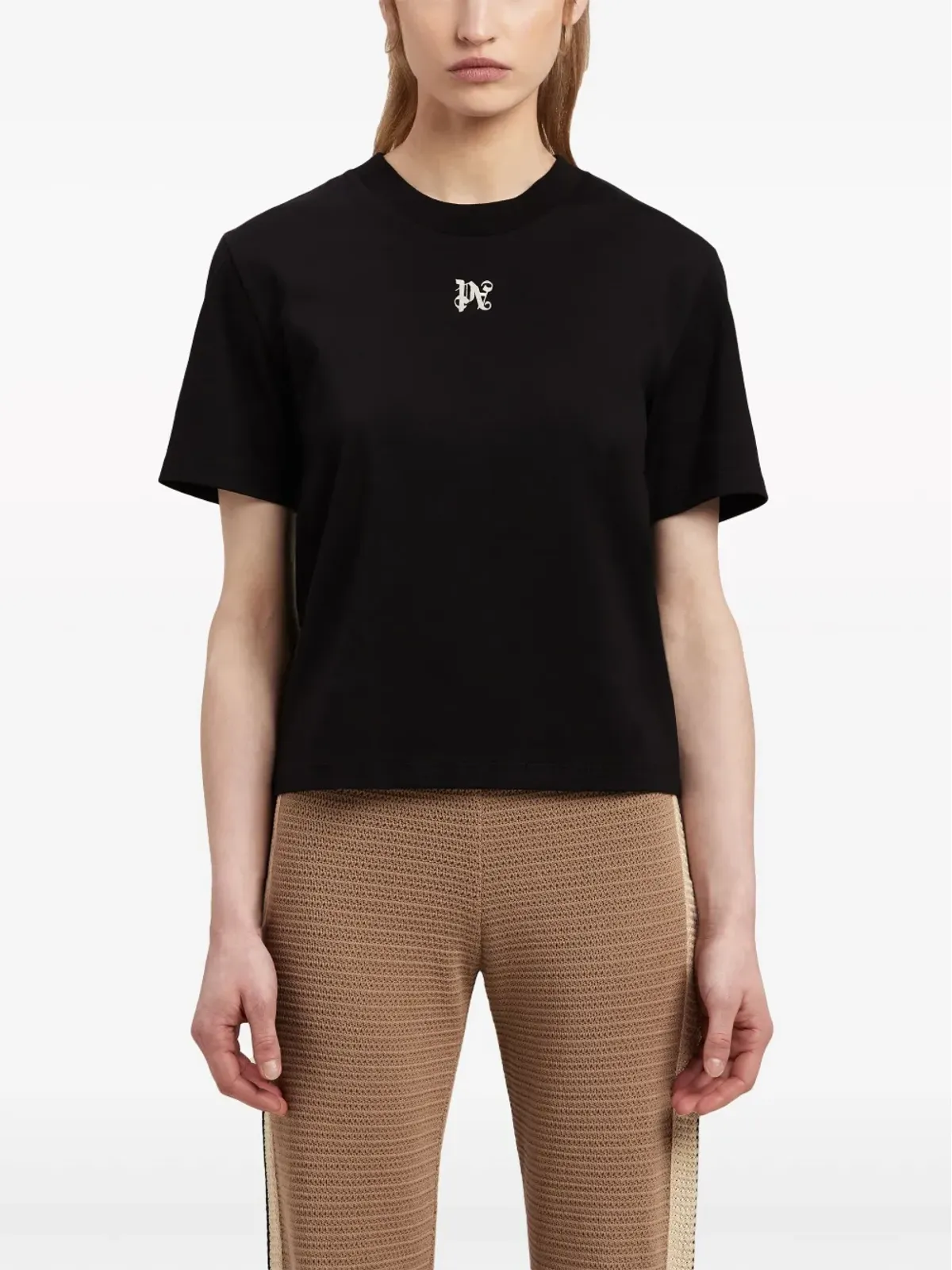 Palm Angels PAモノグラム コットンTシャツ - ブラック - 画像3