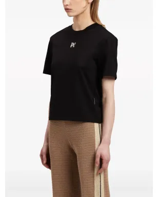 Palm Angels PAモノグラム コットンTシャツ - ブラック - サムネイル4