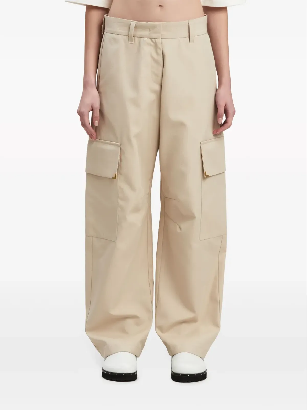 Palm Angels キャロットカット コットンパンツ - 画像3