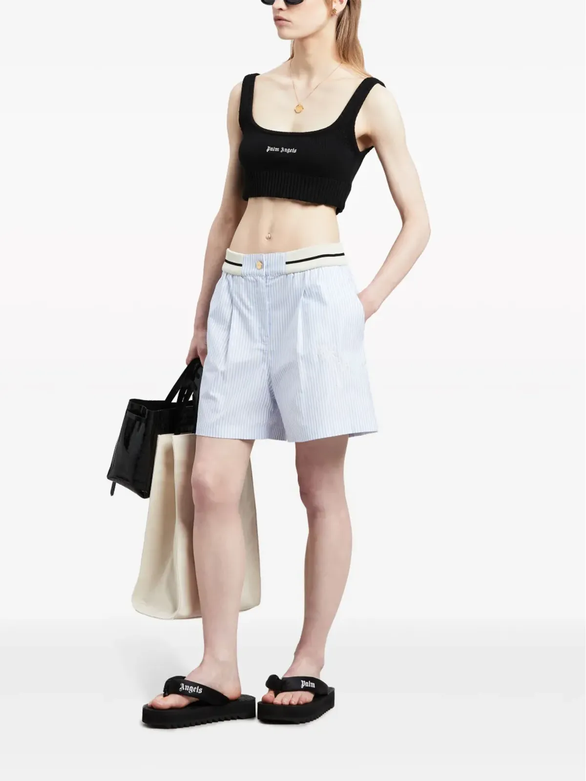 Palm Angels パームス ストライプ ボクサーショーツ - ブルー - 画像2