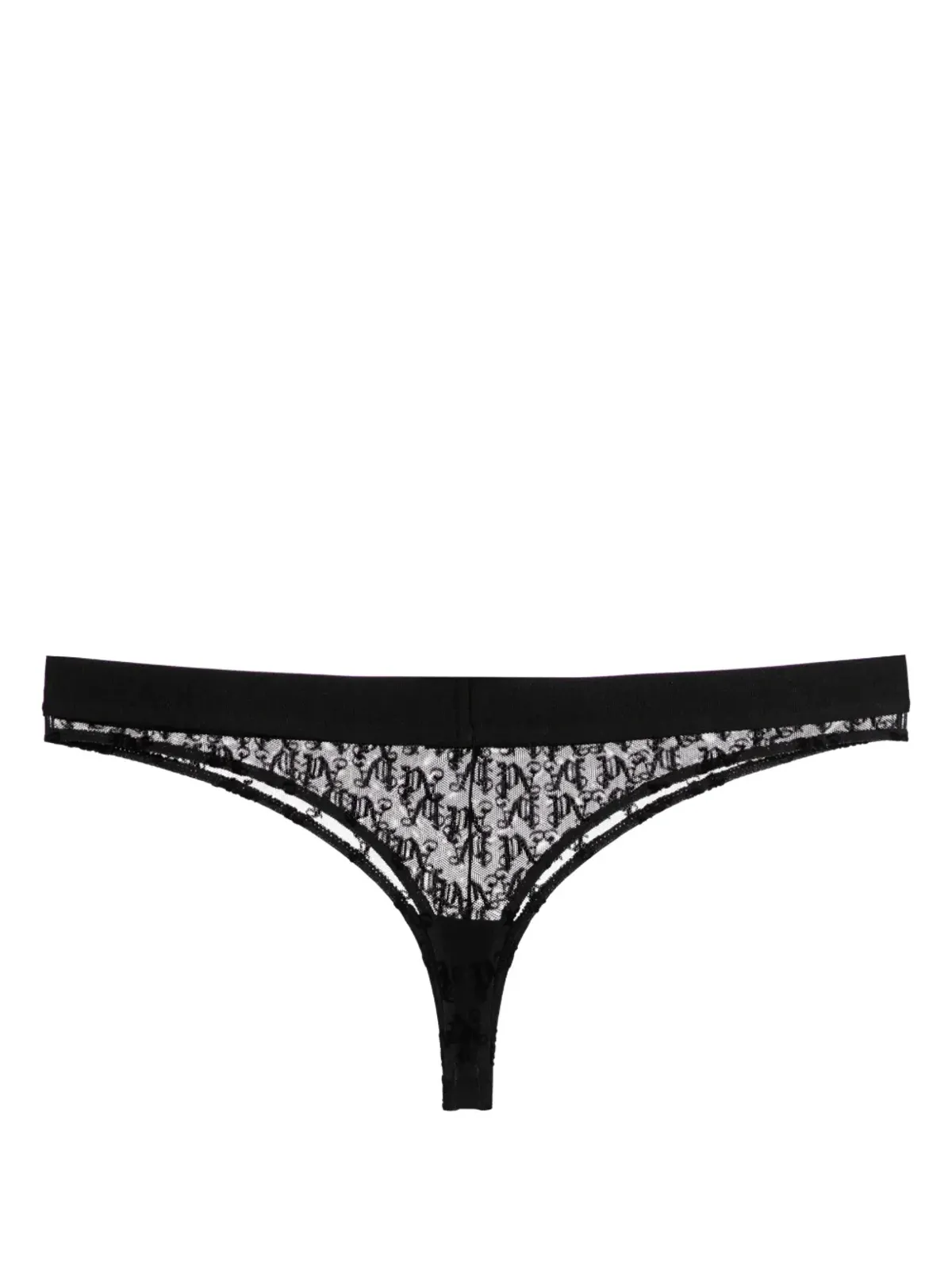 Palm Angels モノグラムモチーフ レース タンガ - ブラック - 画像2