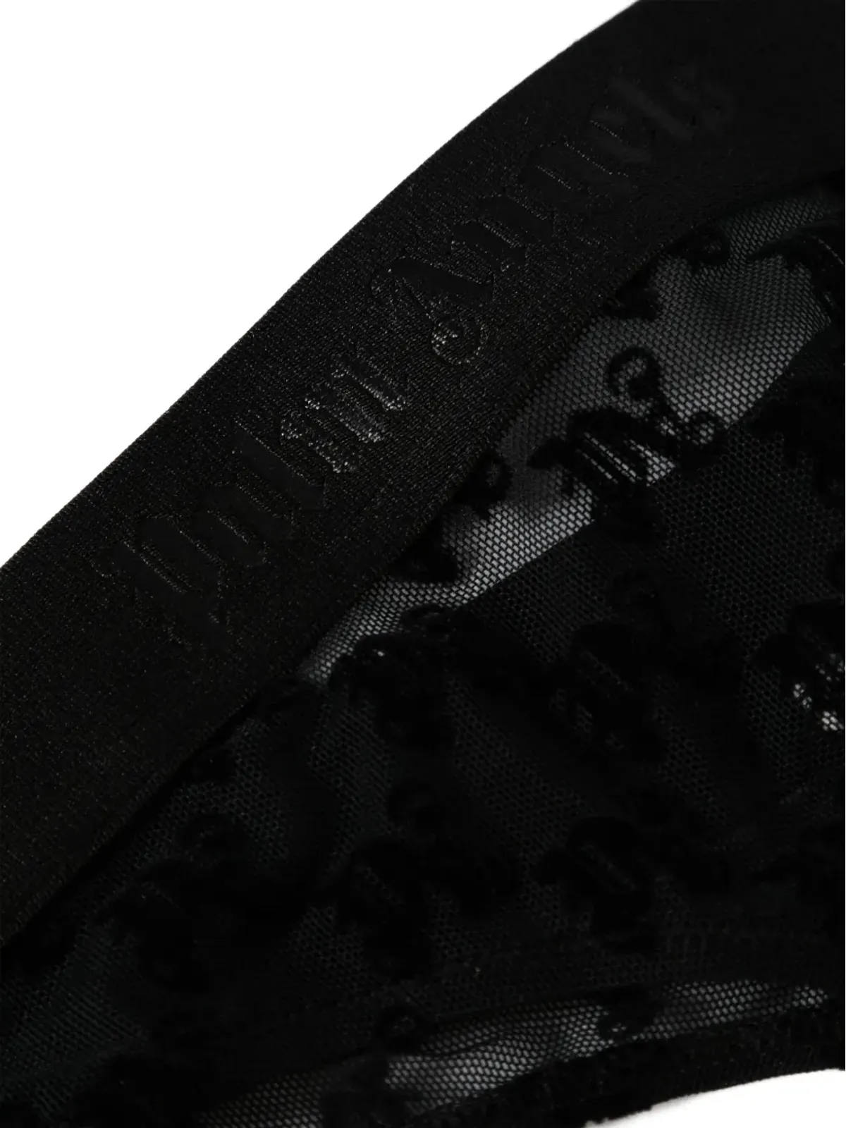 Palm Angels モノグラムモチーフ レース タンガ - ブラック - 画像3