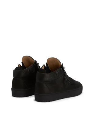 Giuseppe Zanotti Kriss snakeskin-effect mid-top スニーカー ブラック - サムネイル3