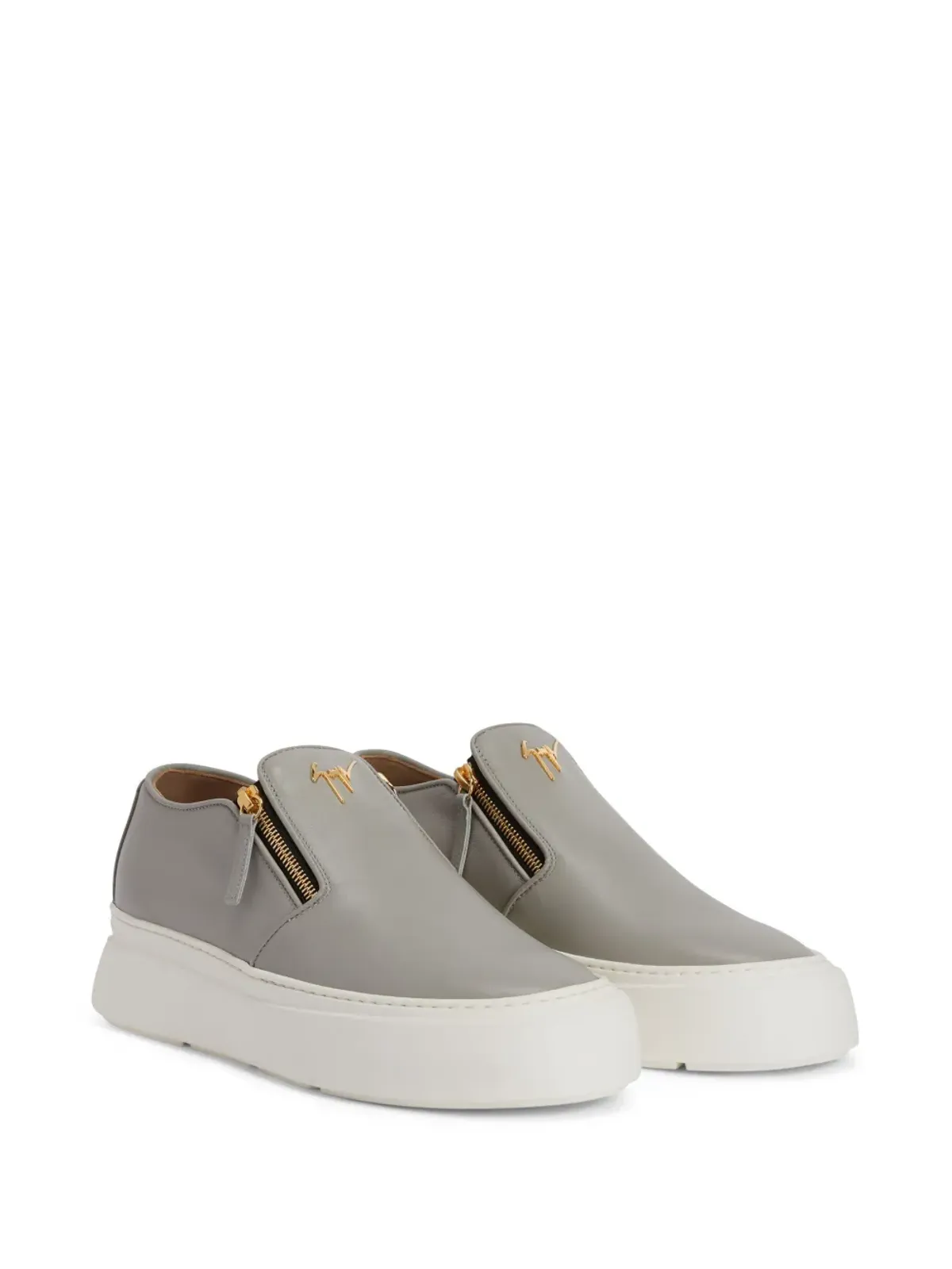 Giuseppe Zanotti GZ Mike Zip ロー・トップスニーカー - グレー - 画像2