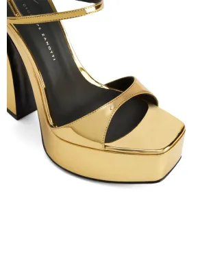Giuseppe Zanotti Sylvy 145mm プラットフォームサンダル - ゴールド - サムネイル4