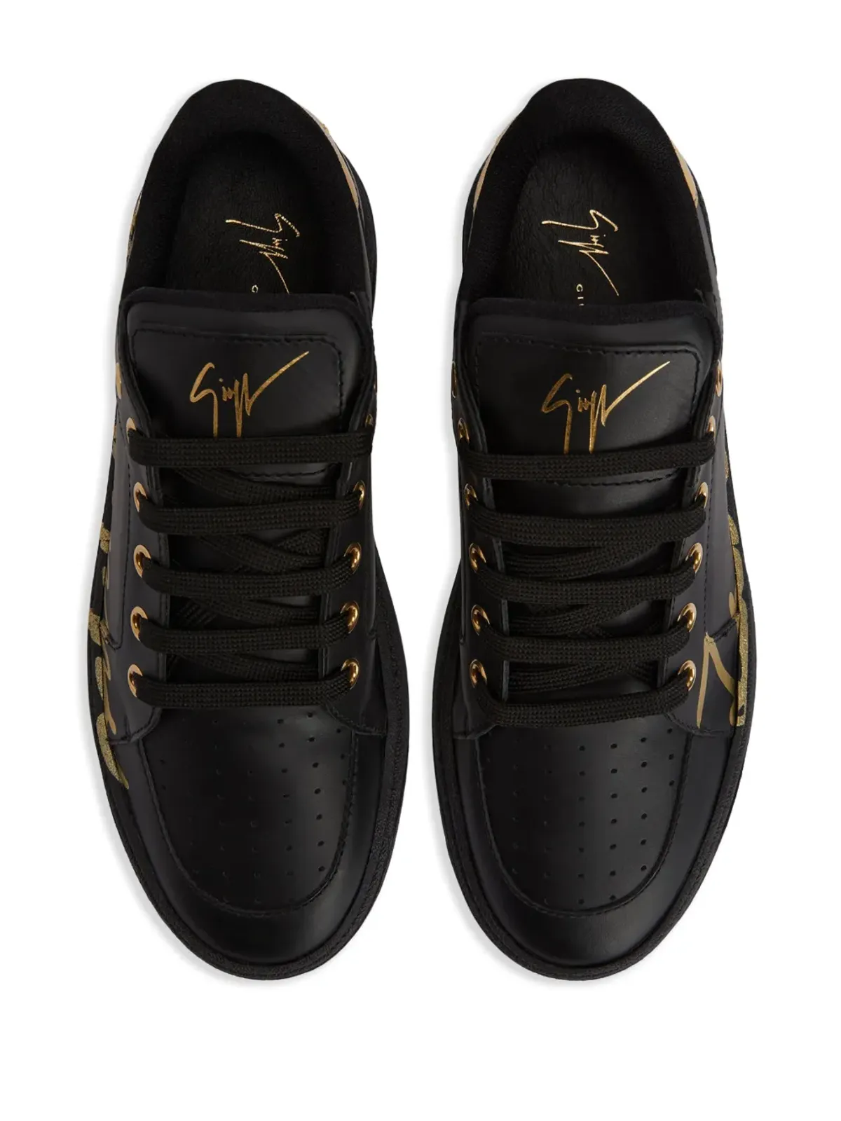 Giuseppe Zanotti Gz94 ロゴプリント レザー スニーカー - 画像4