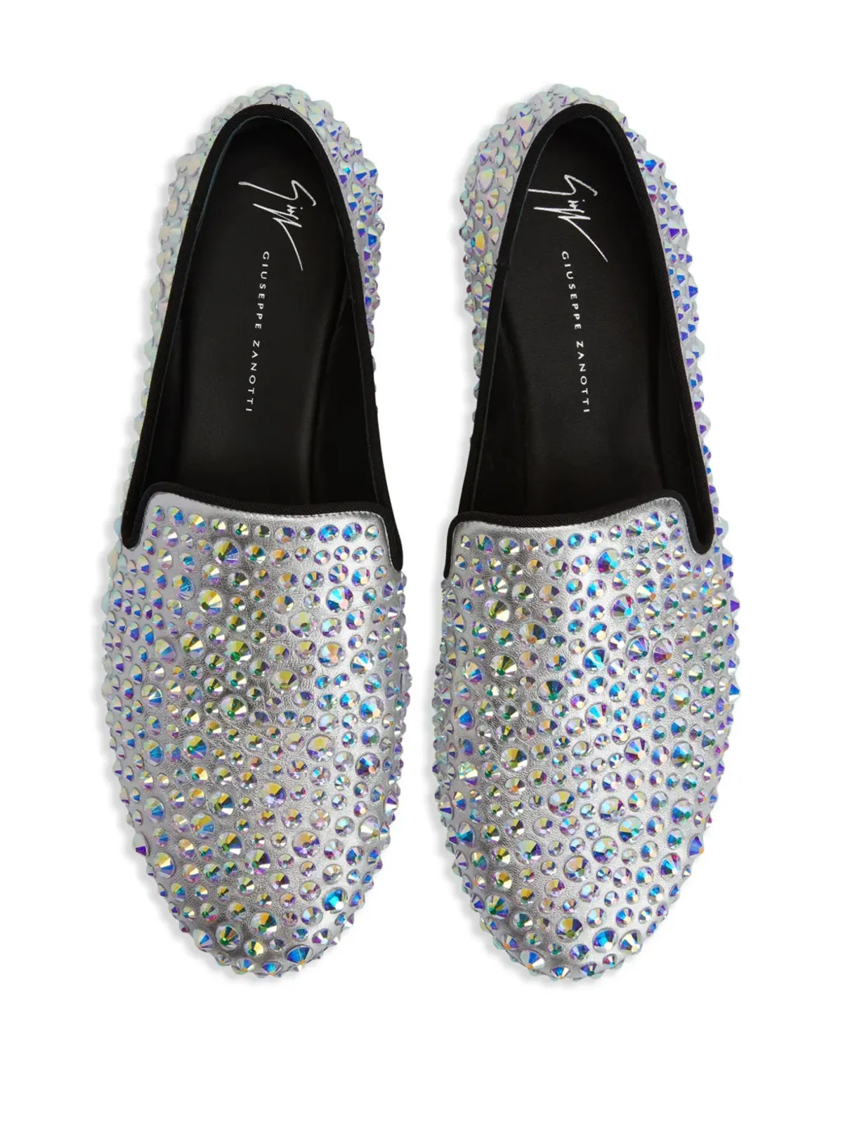 Giuseppe Zanotti マーヴィン クリスタル装飾 ローファー - シルバー - 画像4