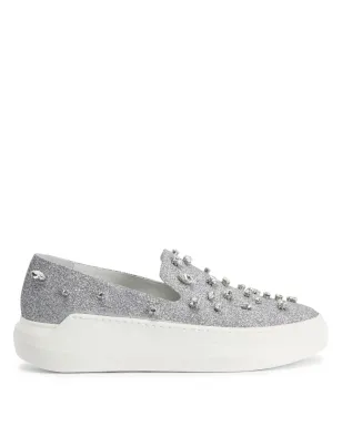 Giuseppe Zanotti Afelia スリップオンスニーカー - シルバー - サムネイル1