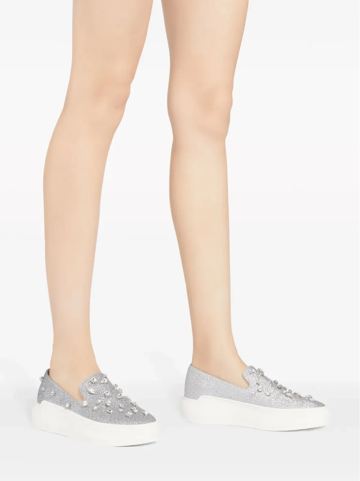Giuseppe Zanotti Afelia スリップオンスニーカー - シルバー - 画像5