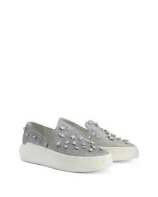 Giuseppe Zanotti Afelia スリップオンスニーカー - シルバー - サムネイル2