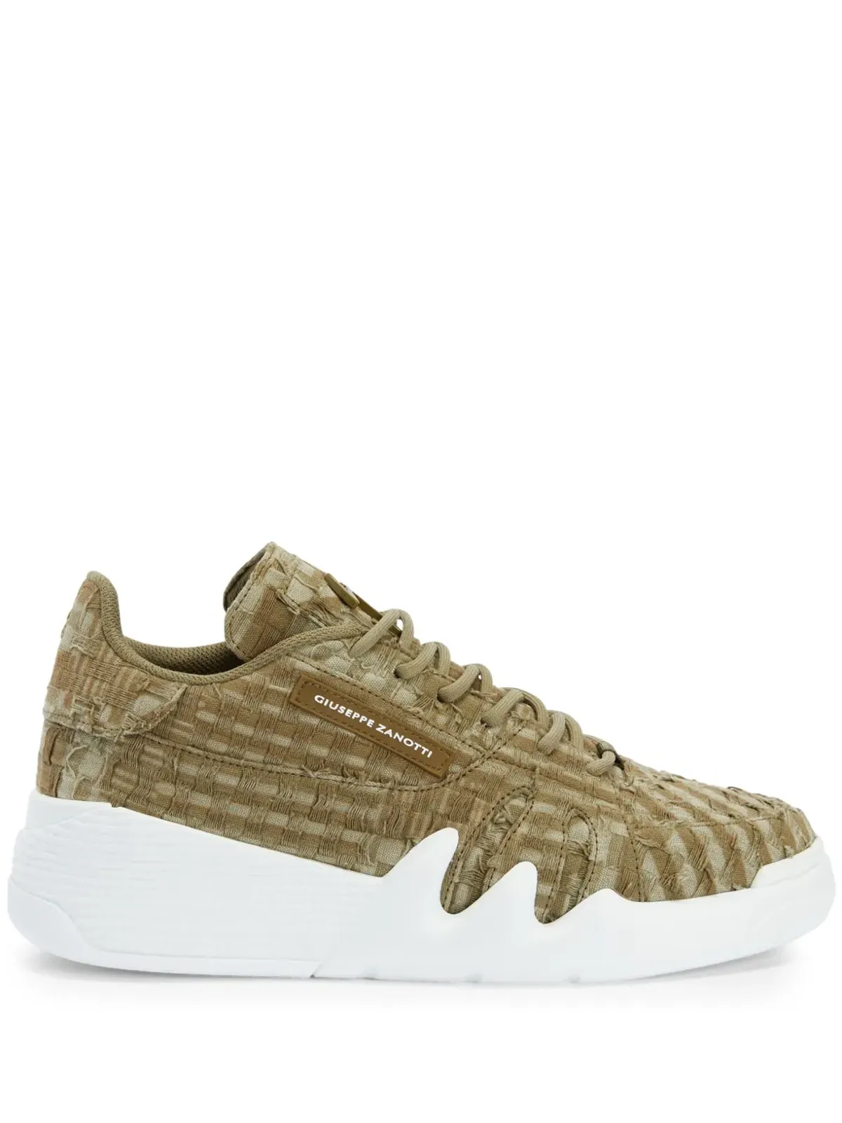 Giuseppe Zanotti タロン レースアップ ロートップ スニーカー - グリーン - 画像1