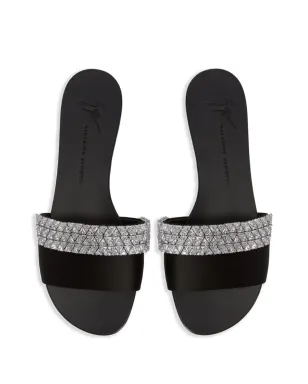 Giuseppe Zanotti テシー ラインストーン装飾サンダル - ブラック - サムネイル4