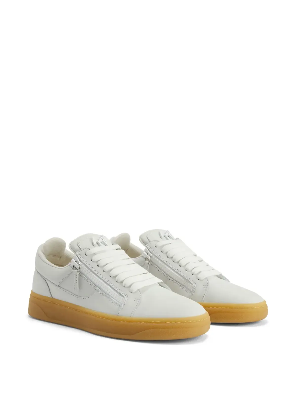 Giuseppe Zanotti GZ94 レザー ダブルジップ ローカット スニーカー - 画像2