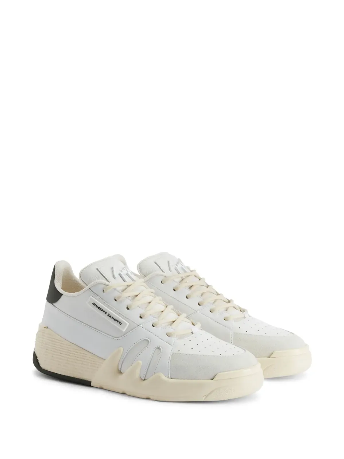 Giuseppe Zanotti タロン ロゴパッチ レザースニーカー - ホワイト - 画像2