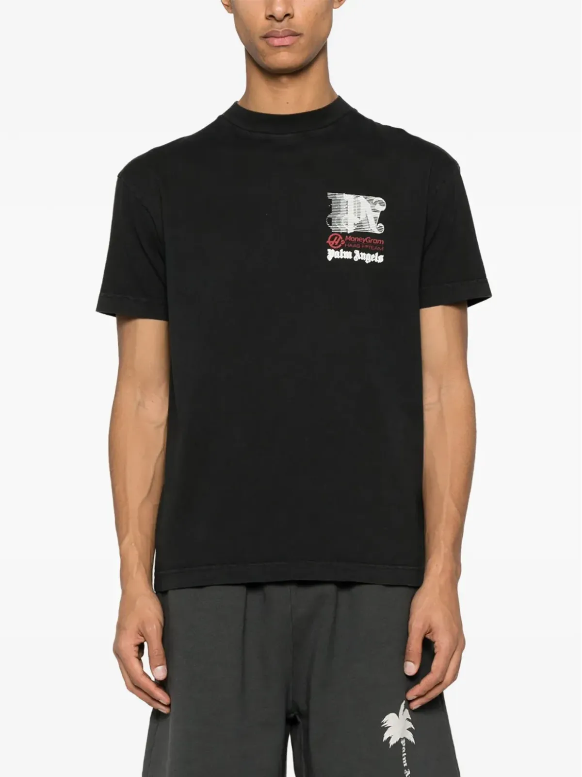 Palm Angels ハース レーシングプリント コットンTシャツ - 画像3