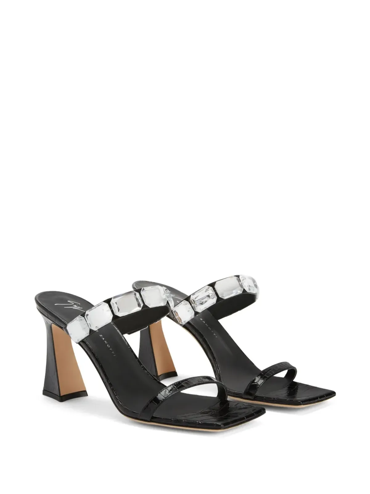 Giuseppe Zanotti フラミニア 85mm スクエアトゥ サンダル - 画像2