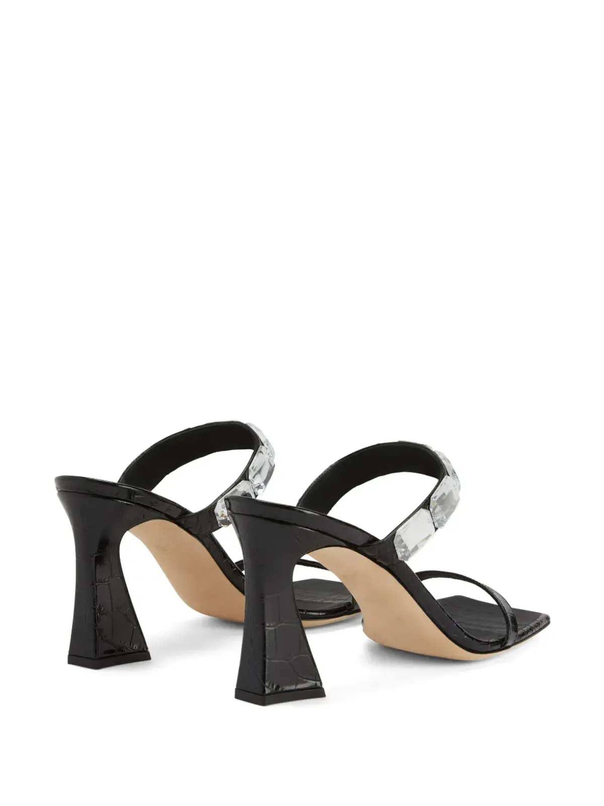 Giuseppe Zanotti フラミニア 85mm スクエアトゥ サンダル - 画像3