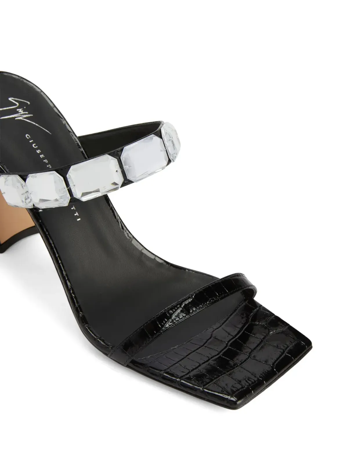 Giuseppe Zanotti フラミニア 85mm スクエアトゥ サンダル - 画像4