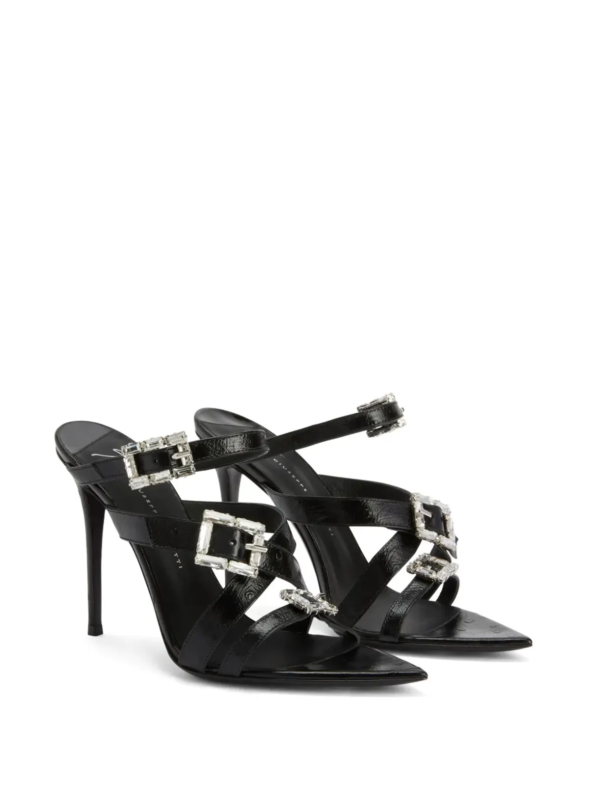 ビンテージ Giuseppe Zanotti 105mm インティリゴ・オレリー サンダル - 画像2