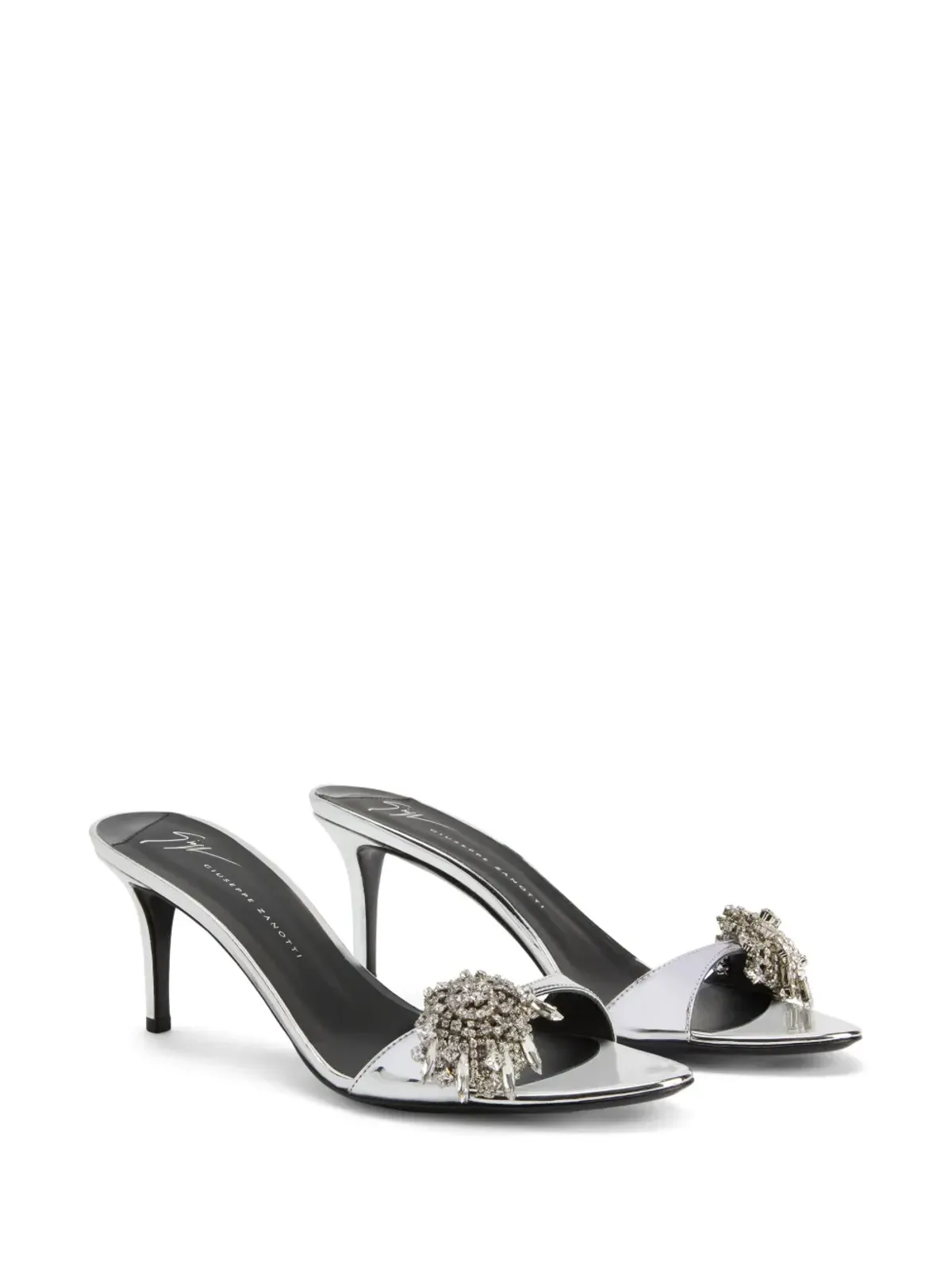 Giuseppe Zanotti サブリ サンダル 70mm ヒール シルバー - 画像2