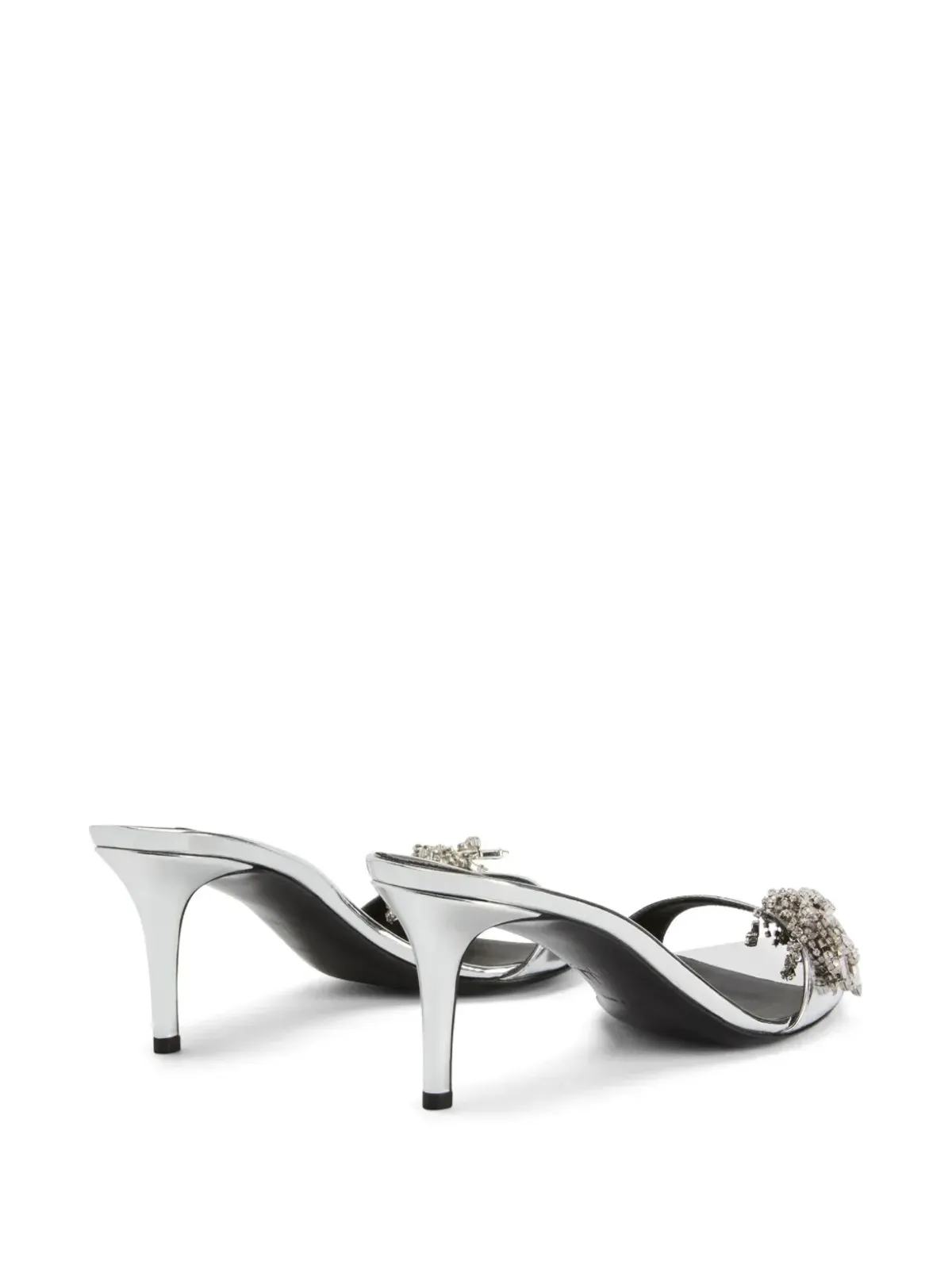 Giuseppe Zanotti サブリ サンダル 70mm ヒール シルバー - 画像3