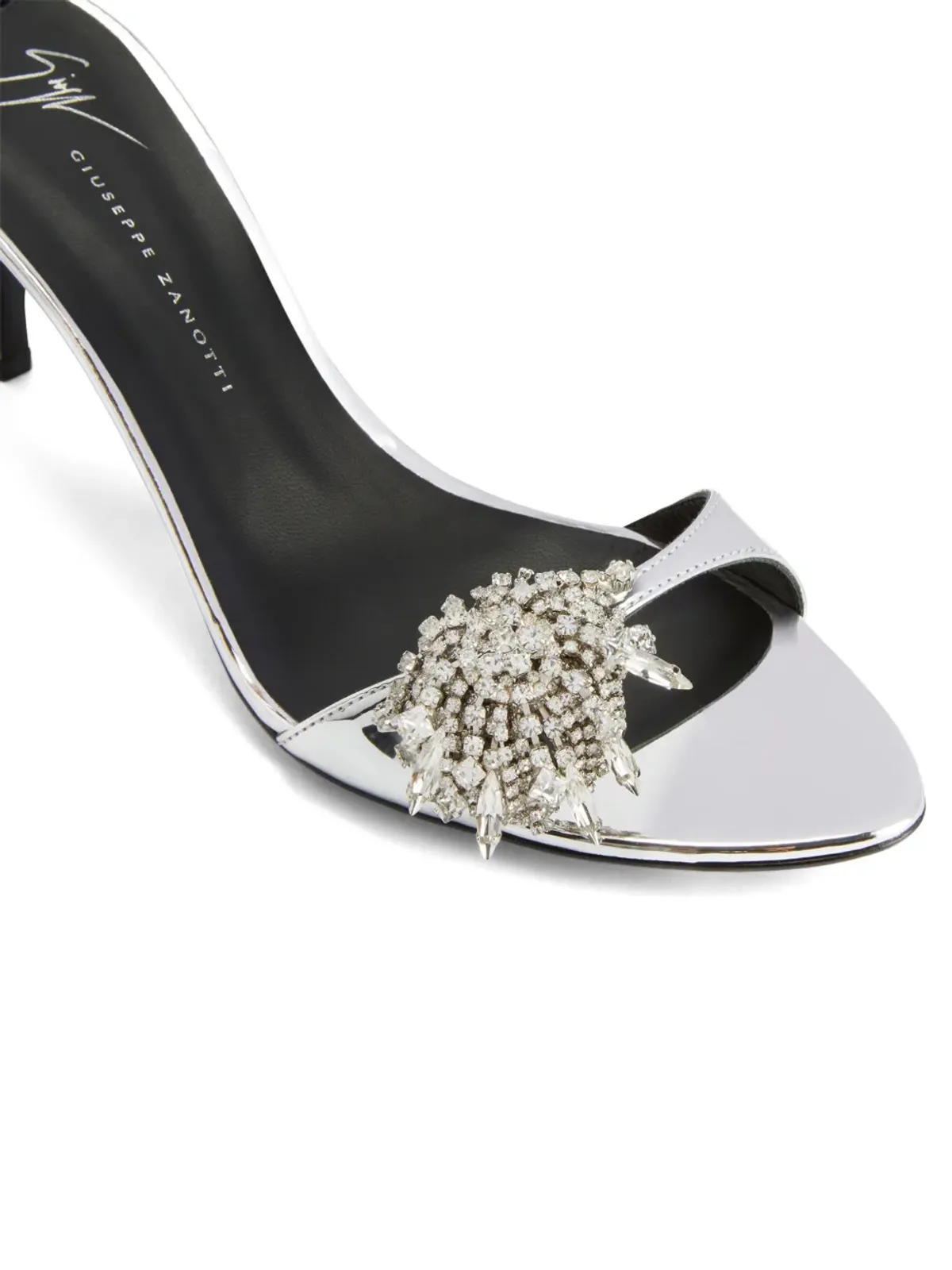 Giuseppe Zanotti サブリ サンダル 70mm ヒール シルバー - 画像4