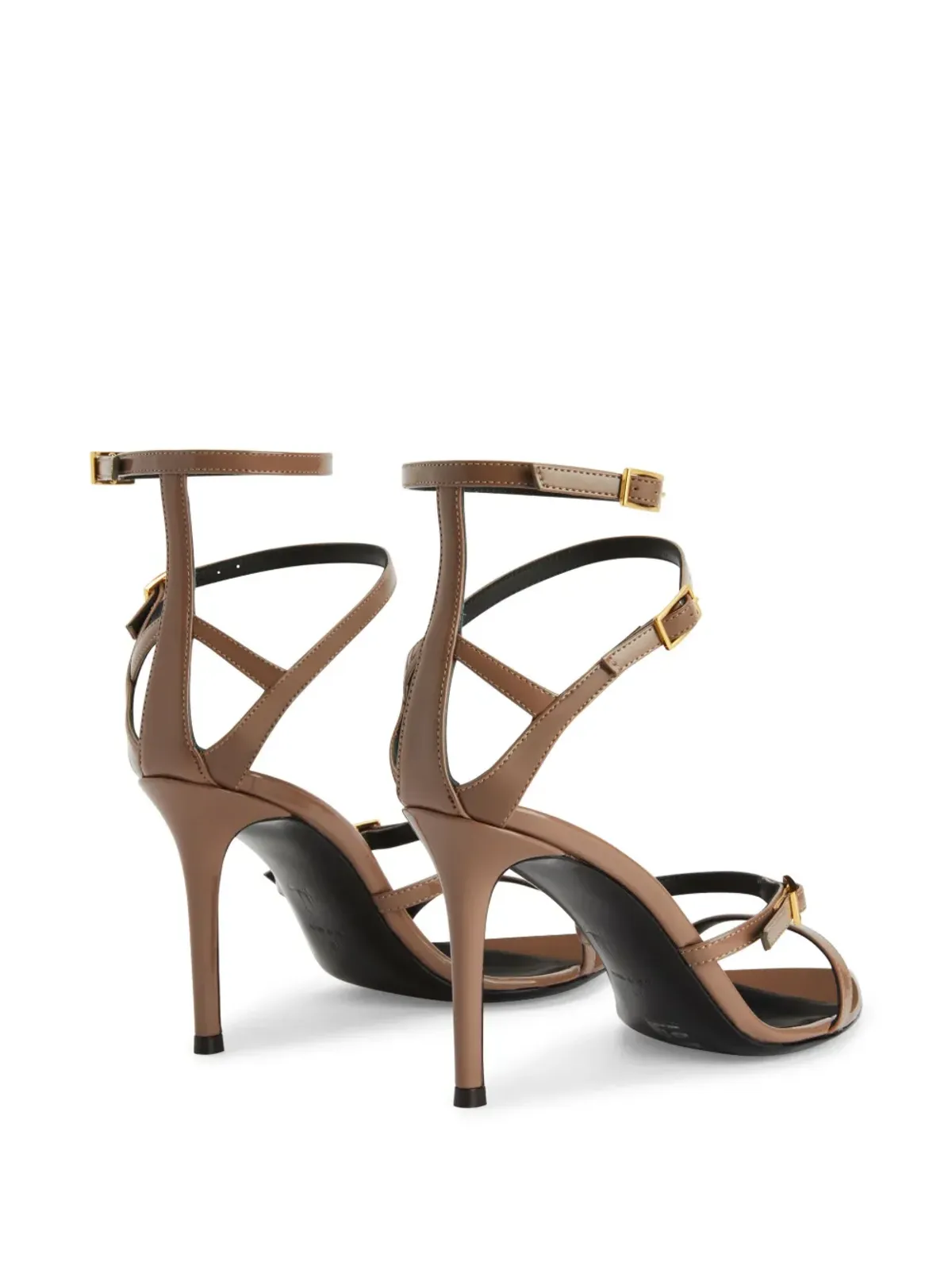 Giuseppe Zanotti Intriigo Abely 105mm レザーサンダル - ブラウン - 画像3