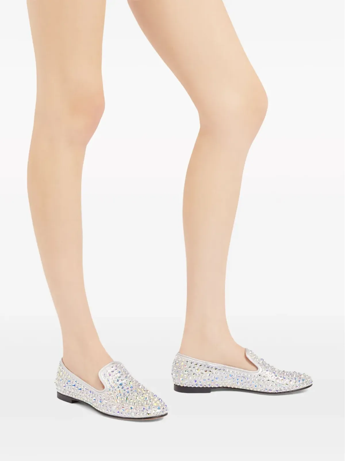 Giuseppe Zanotti エヴァンジェリン ラインストーン装飾のレザー ローファー - 画像5