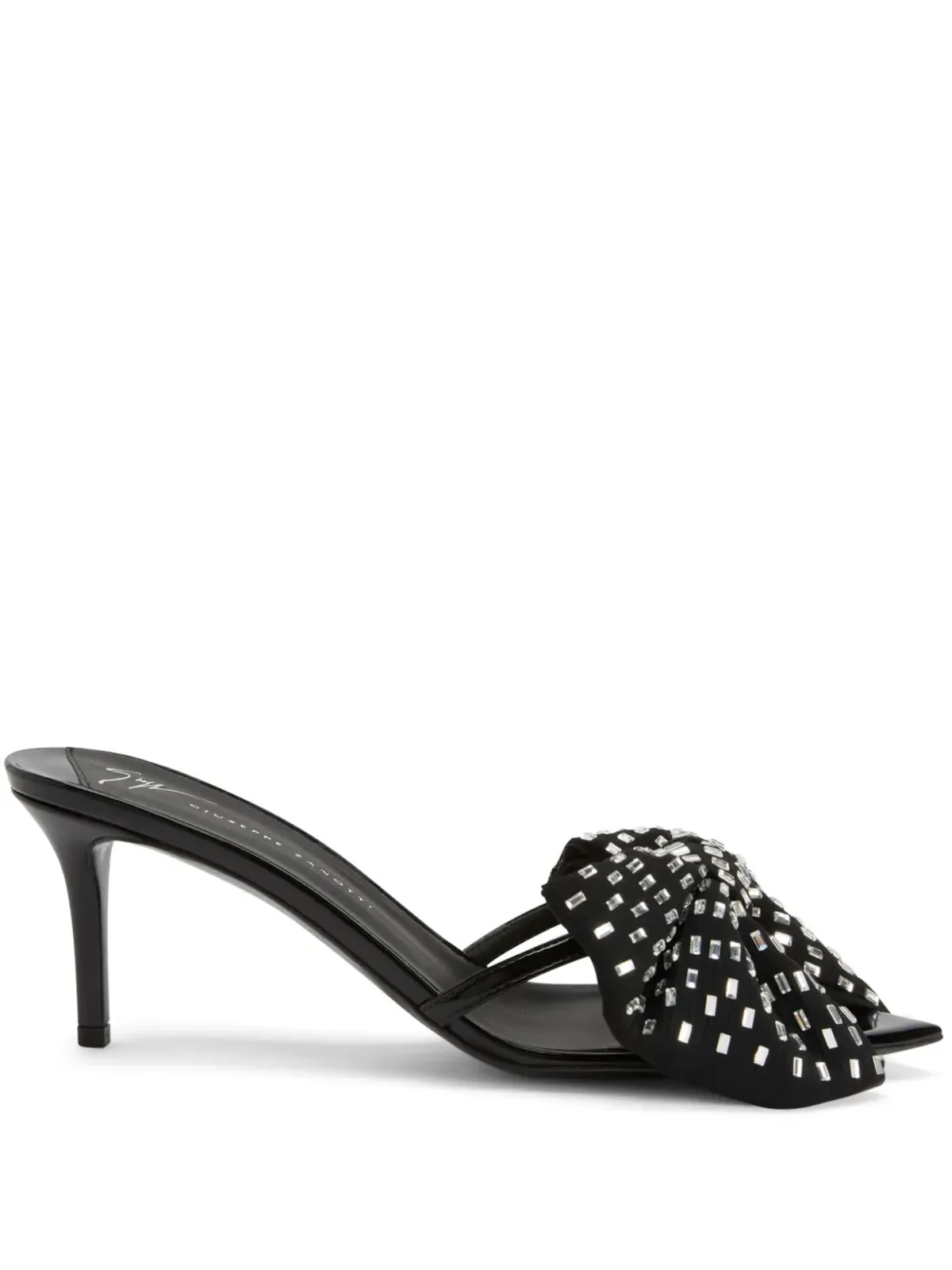 Giuseppe Zanotti 70ミリ イントリゴ アレクサンドリーヌ サンダル ブラック - 画像1