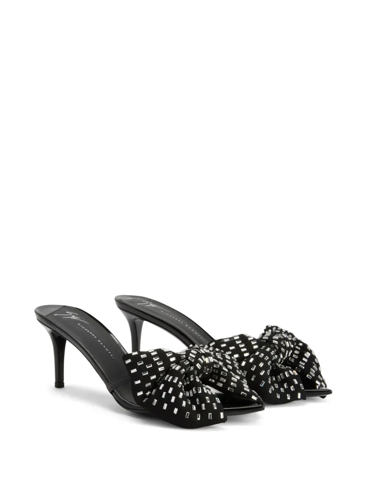 Giuseppe Zanotti 70ミリ イントリゴ アレクサンドリーヌ サンダル ブラック - 画像2