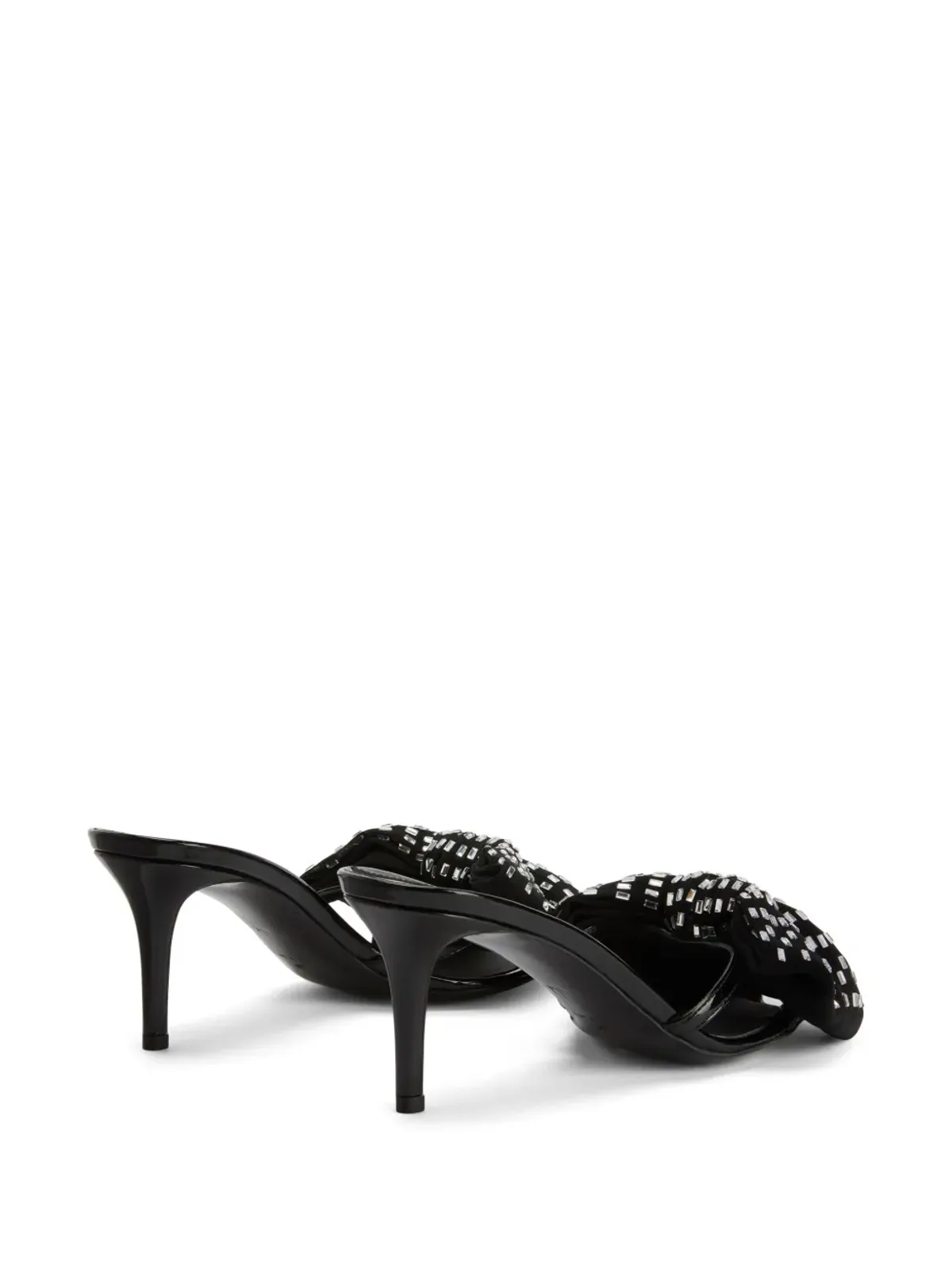 Giuseppe Zanotti 70ミリ イントリゴ アレクサンドリーヌ サンダル ブラック - 画像3