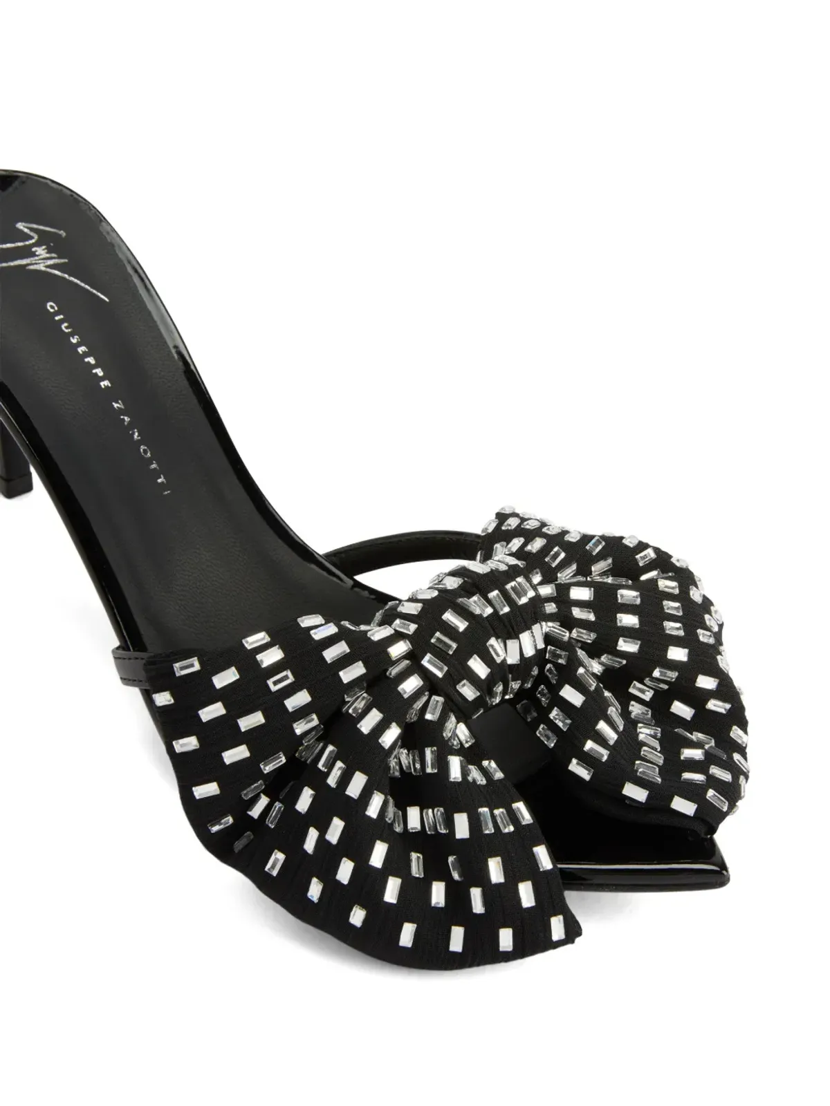 Giuseppe Zanotti 70ミリ イントリゴ アレクサンドリーヌ サンダル ブラック - 画像4