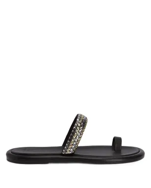 Giuseppe Zanotti レドゥアール スタッド装飾付き レザーサンダル - ブラック - サムネイル1