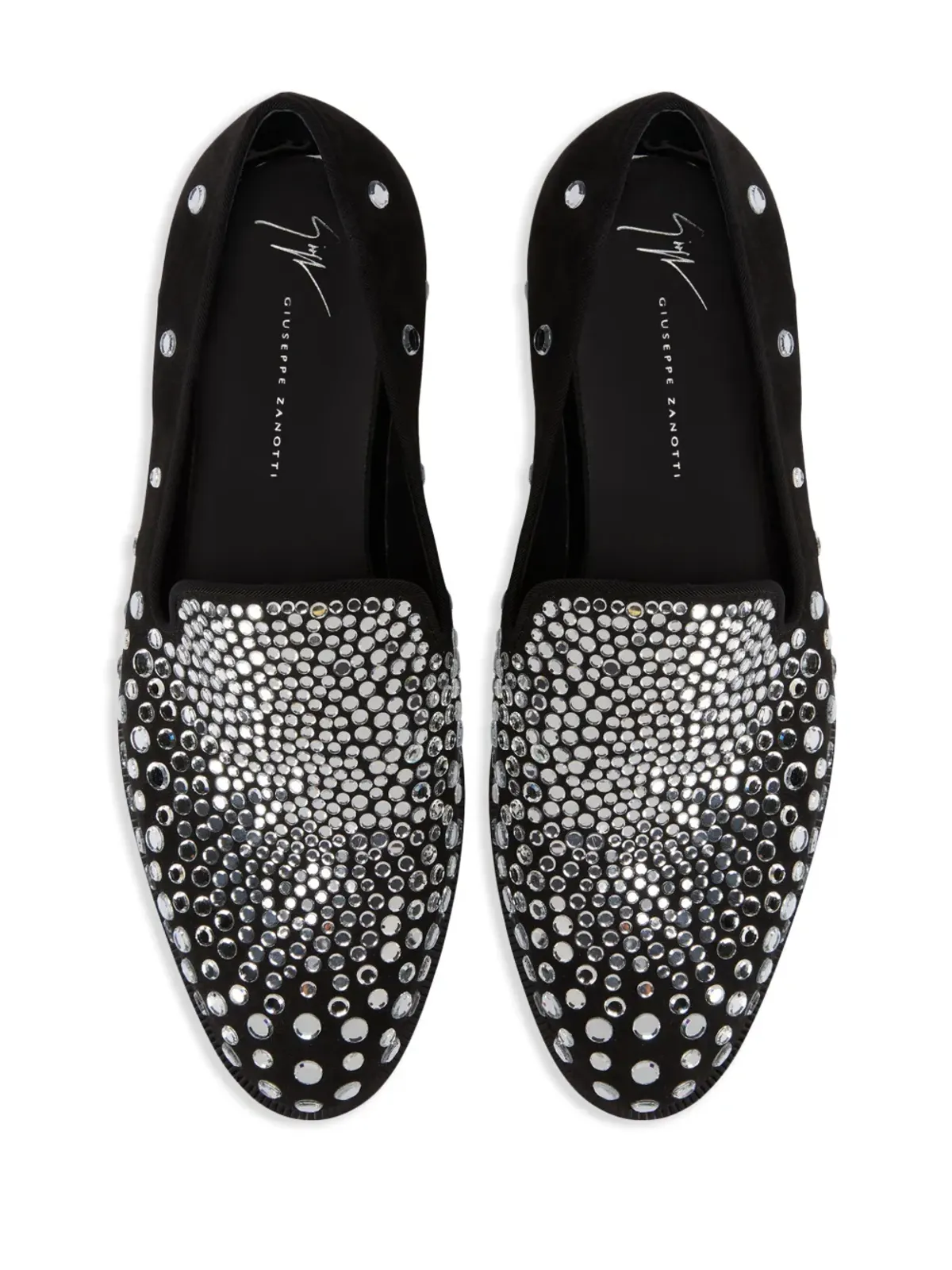 Giuseppe Zanotti ペガサス クリスタル装飾ローファー - ブラック - 画像4