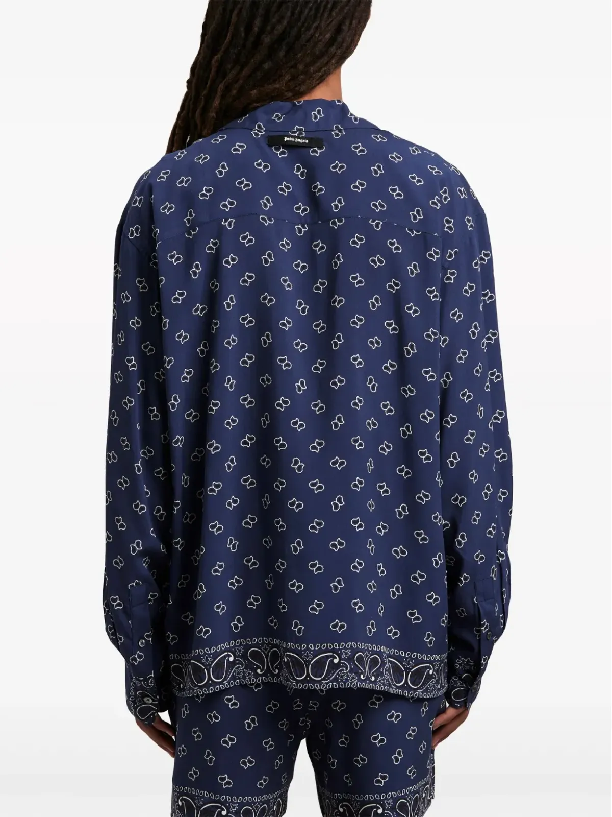 Palm Angels ペイズリープリントの長袖シャツ - ブルー - 画像5