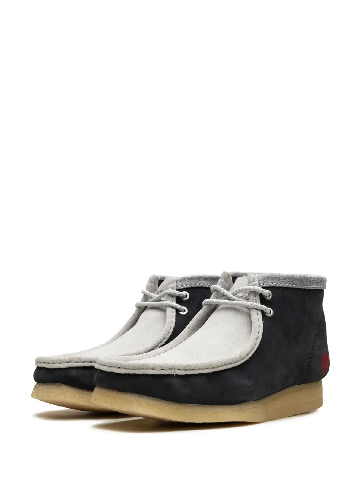 Clarks Wallabee ネイビー/グレー スエードブーツ - 画像5