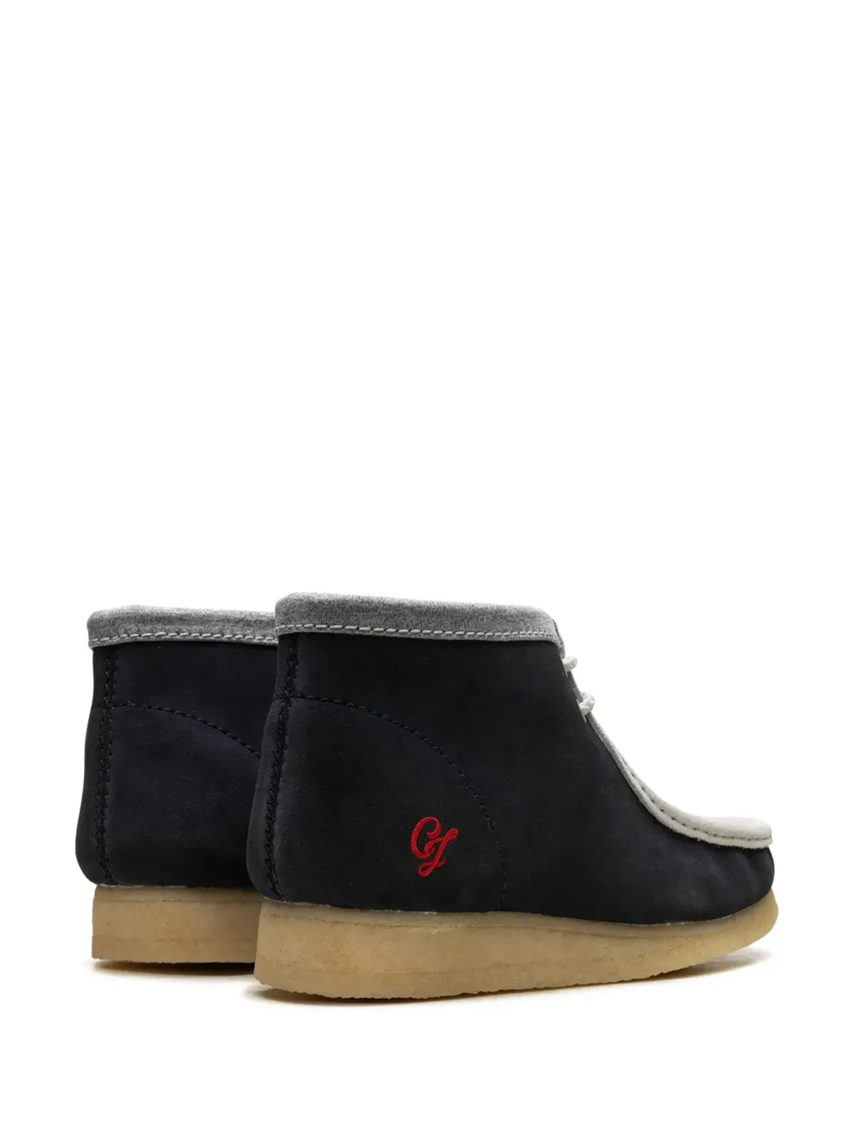 Clarks Wallabee ネイビー/グレー スエードブーツ - 画像3