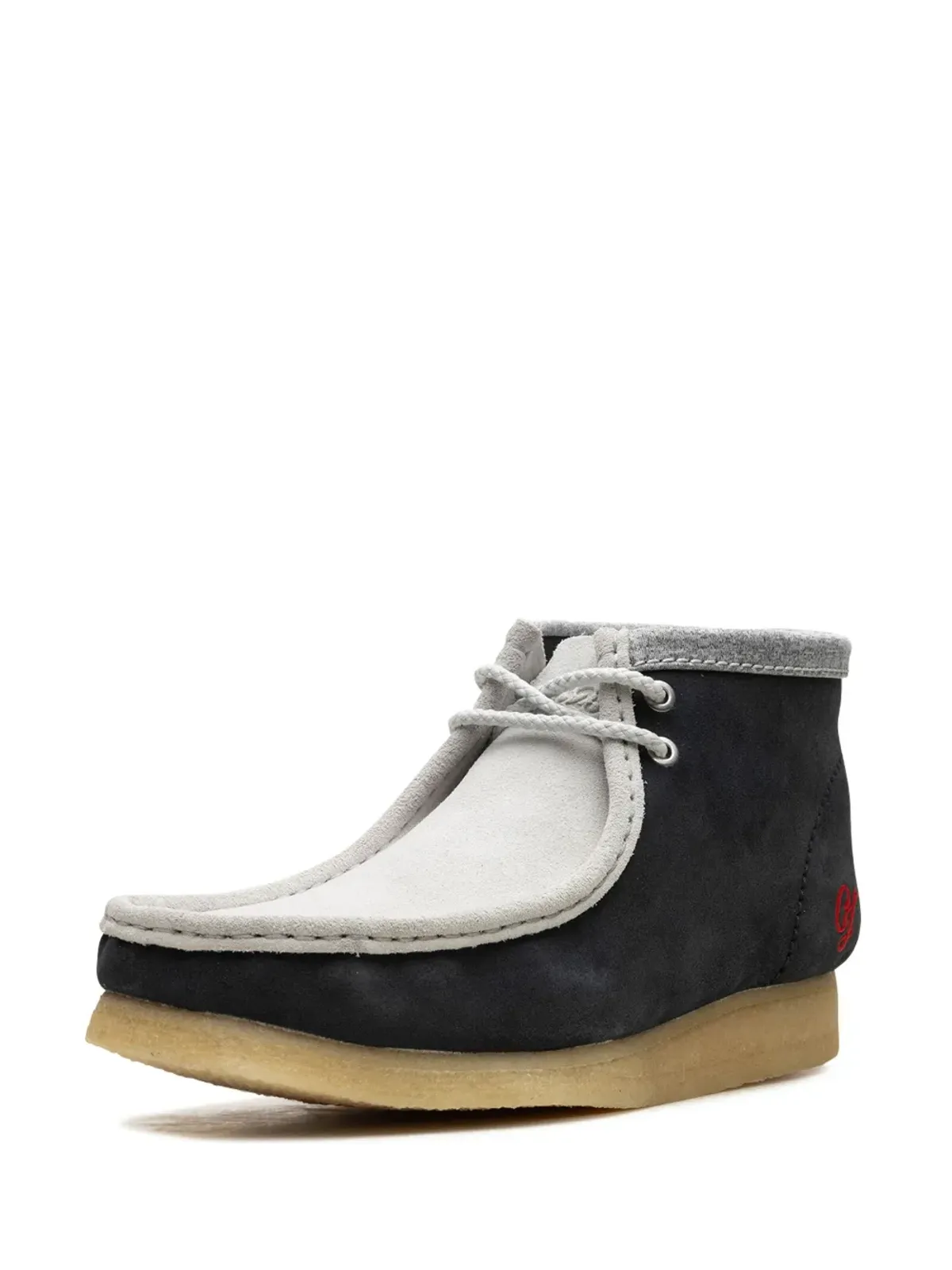 Clarks Wallabee ネイビー/グレー スエードブーツ - 画像4